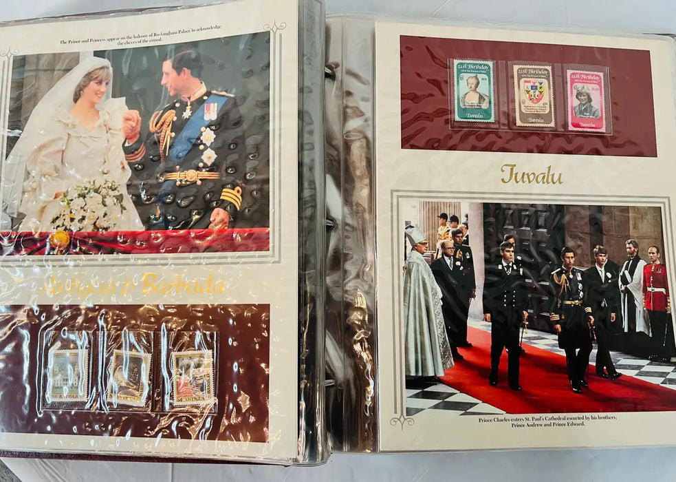 Royal Diana and Charles 's Wedding Philatelic Panels Collection 125 stamps