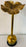 Art Nouveau Brass Flower Candleholder on Black Marble