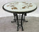 Gilbert Poillerat Style Art Deco Wrought Iron & Mirrored Top Round Center Table