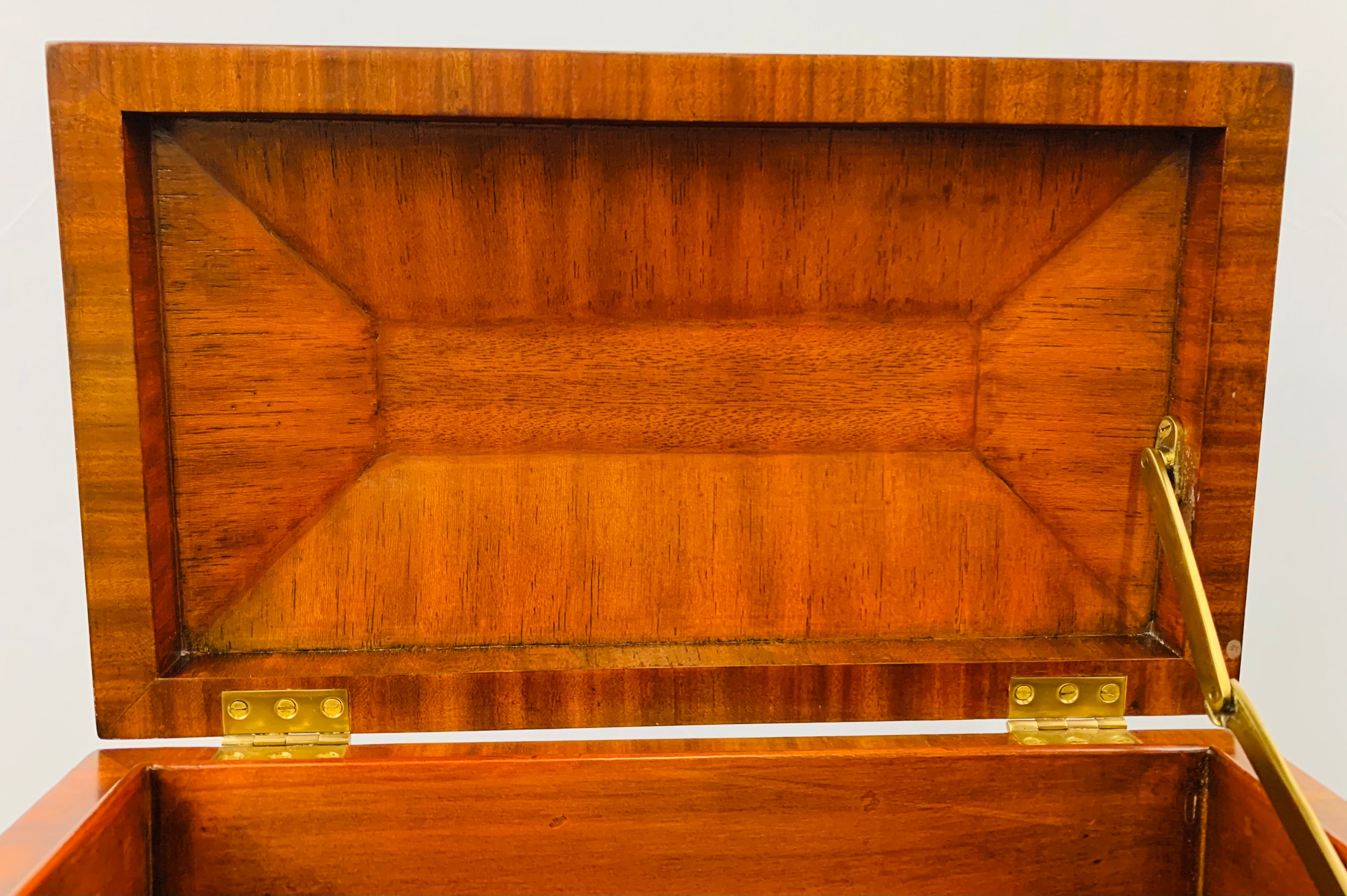 Maitland Smith Decorative Mahogany Wood Box with Brass Trim