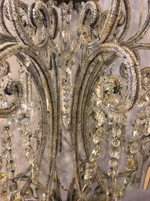 Fine Beaded and Crystal Venetian Style Chandelier