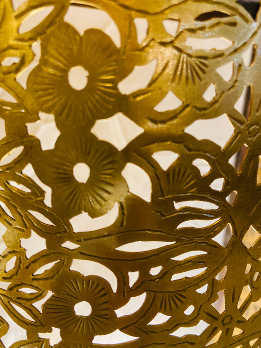 Pair of Handmade Brass Modern Moroccan Filigree Design Wall Lanterns/Sconces