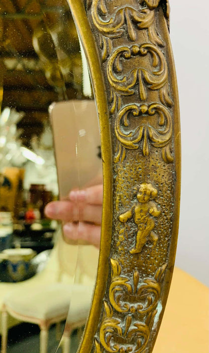 Late 19th Century French Vanity Bronze Mirror