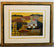 Contemporary Collage Painting Matted and Custom Framed