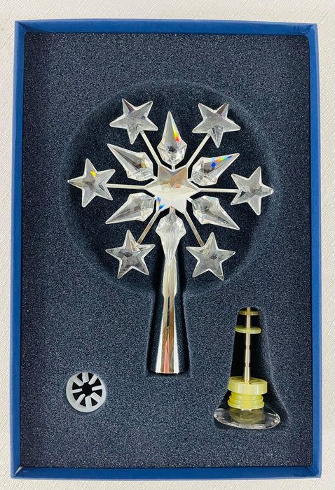 Swarovski Crystal Figurine Christmas Tree Topper Set, Retired