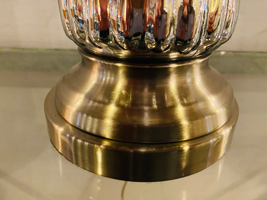 A Mercury Modern Lamp with Custom Shade