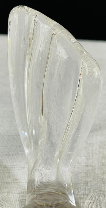 Mid-Century Steuben Glass Songbird Figurine, Signed