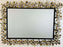 Mid-Century Modern Black and Faux Crystal Accent Beveled Wall Mirror