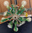 Boho Chic Italian Tole Metal Flowers Chandelier with Five Arms
