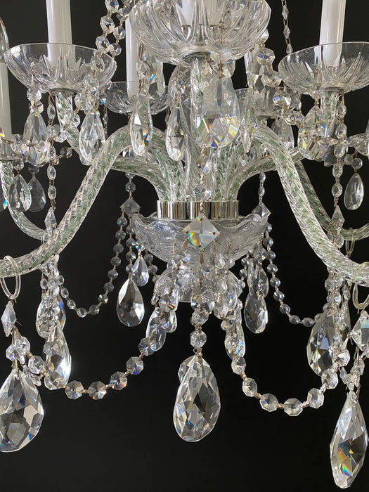 Art Deco Style Christal Chandelier in the Manor of Waterford, 10 Arms