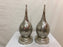 Pair of Tear Shaped White Brass Handmade Table Lamps