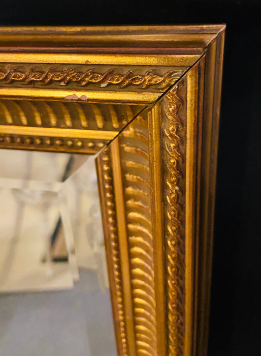 Le Barge Custom Beveled Wall Mirror with a Gilt Wood Frame