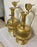 Pair of Large Tea Pot Aladdin Gold Brass Filigree Crafted Floor or Table Lamps