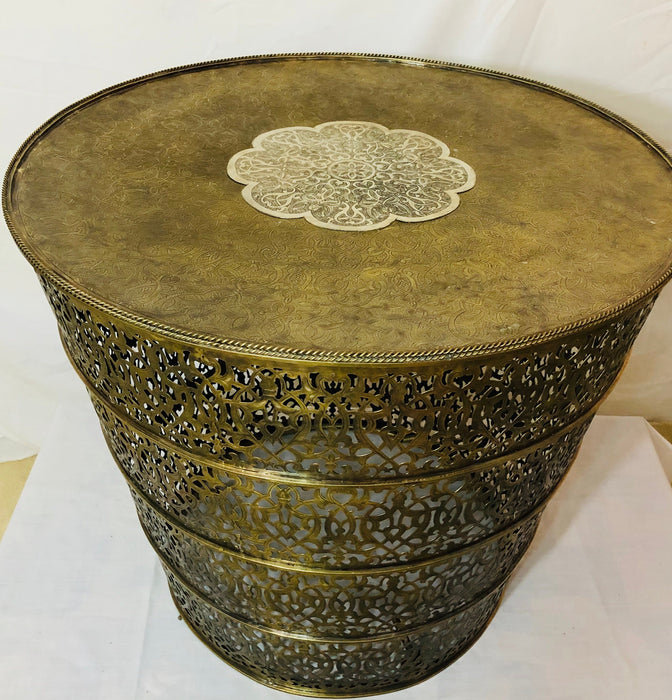 Antiqued Brass Hand-crafted Center Table