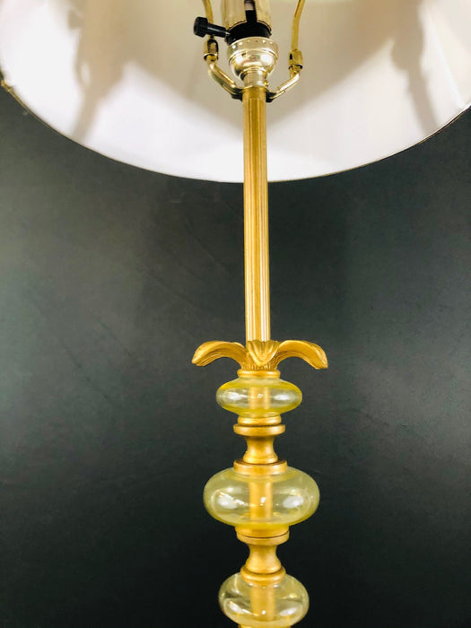 Vintage Mid Century Modern Brass Palm Tree Lamp