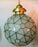 Art Deco Style Milk Glass and Brass Round Chandelier, Pendant or Lantern