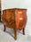 French Louis XV Bombe Marble Top Bronze Mounted Marquetry Chest or Commode