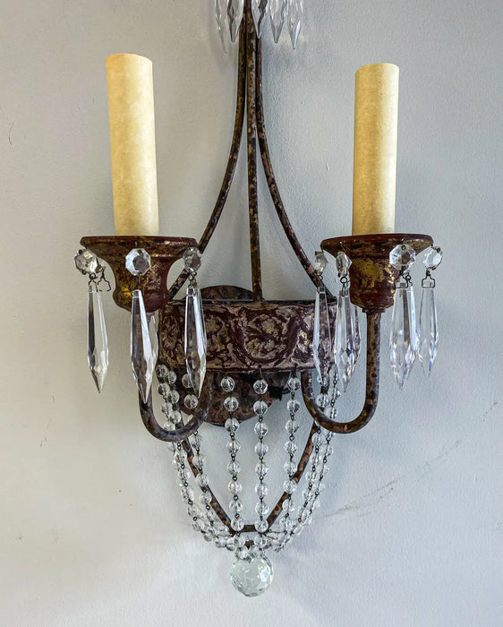 Niermann Weeks Italian Style Neapolitan Wall sconce, a Pair