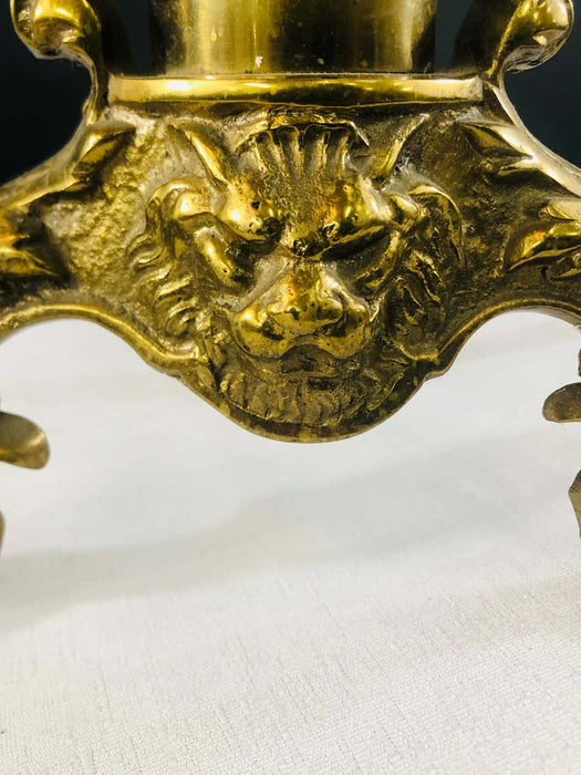 19th Century Georgian English Brass Andirons, a Pair