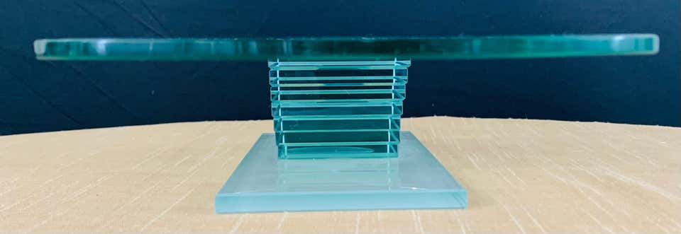 Art Deco Glass Staircase Design Stand or Tray