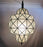 Large Art Deco while milk chandelier, pendant or lantern in dome shape, a pair
