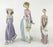 Authentic LLadro Handmade in Spain Figurine, a Set of 3, Retired Models