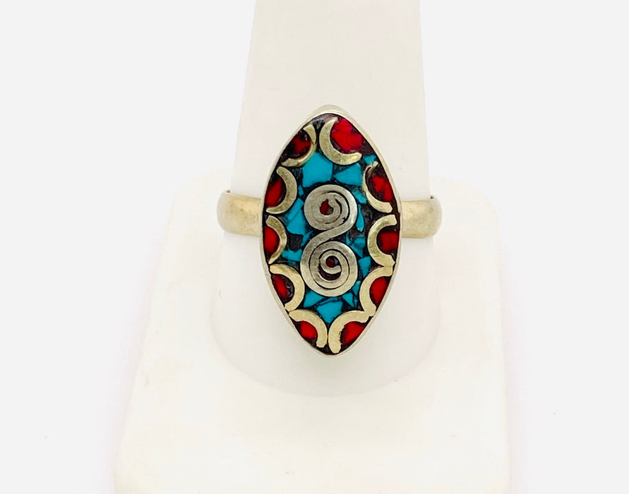 1950's Vintage Tribal Moroccan Eye Drop Ring