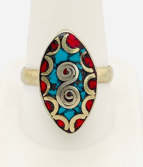 1950's Vintage Tribal Moroccan Eye Drop Ring
