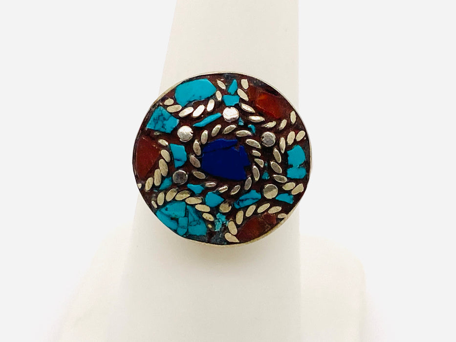 Vintage Tribal Moroccan Silver Ring 1950's