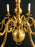English Georgian Style Brass Six-Arm Chandelier