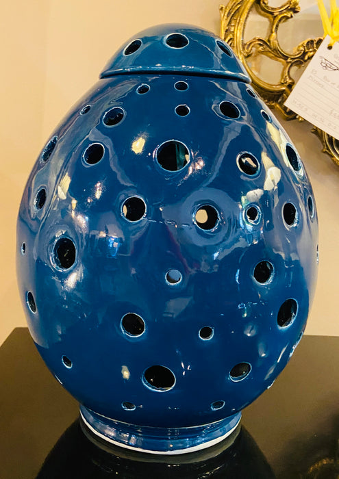 Modern Blue Egg Form Table Lamp