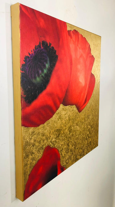 Mixed Media on Canvas Entitled " Sag Harbor Poppies" by Luciana Pampalone