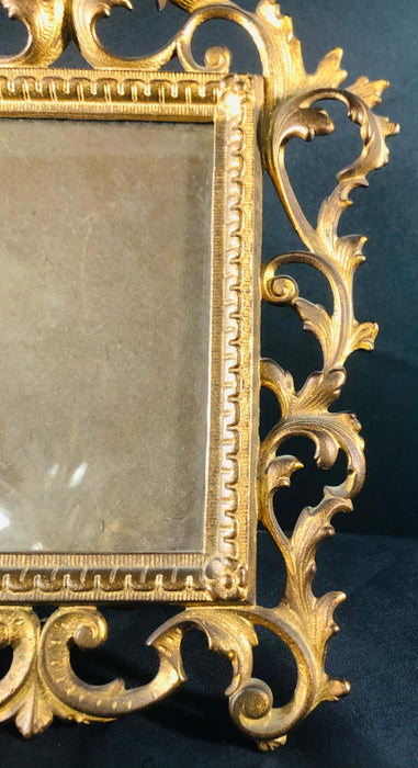 Antique Rococo Style Brass Picture Frame