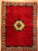 Berber Rug - Diamond on Deep Red Background Handwoven