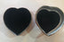 A SET OF THREE HEART SHAPED NATURAL STONES BOXES