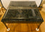 Hollywood Regency Granite Top on Brass Base Center Table
