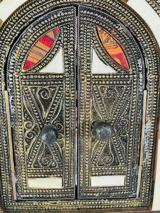 Vintage Small Moroccan Door Style Mirror