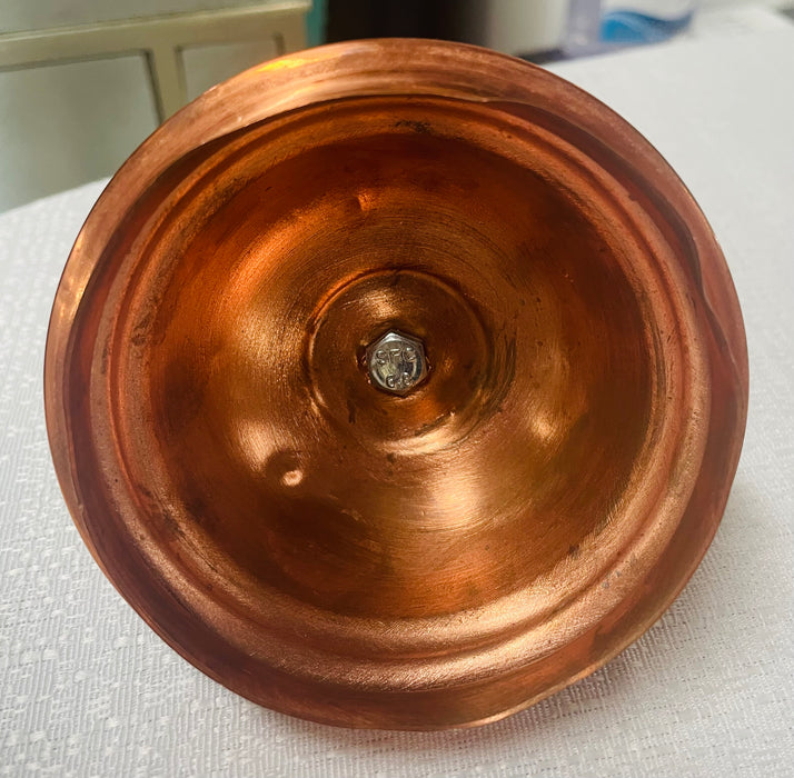 Mid-Century Moorish Brass and Copper Tea Pot on Kettle