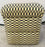 Art Deco Beige and Black Cube Ottoman, Stool or Bench, Compatible Pair