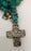 Rare T Foree Sterling Silver Cross Pendants & Navajo Turquoise Necklace