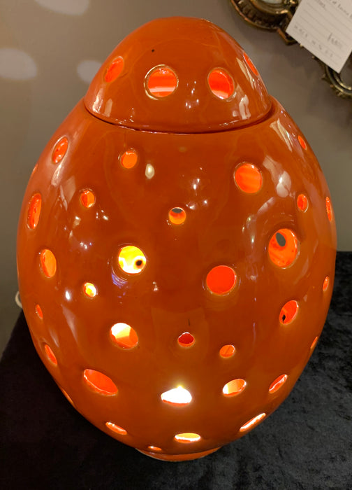 Orange Egg Form Table Lamp