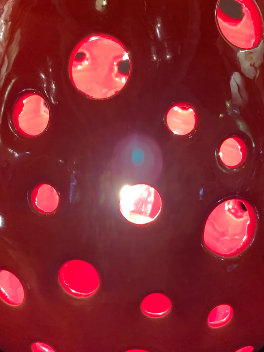 Red Egg Shaped Moroccan Table Lamp