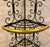 Brass and Wrought Iron Four-Tier Diminutive Bakers Rack
