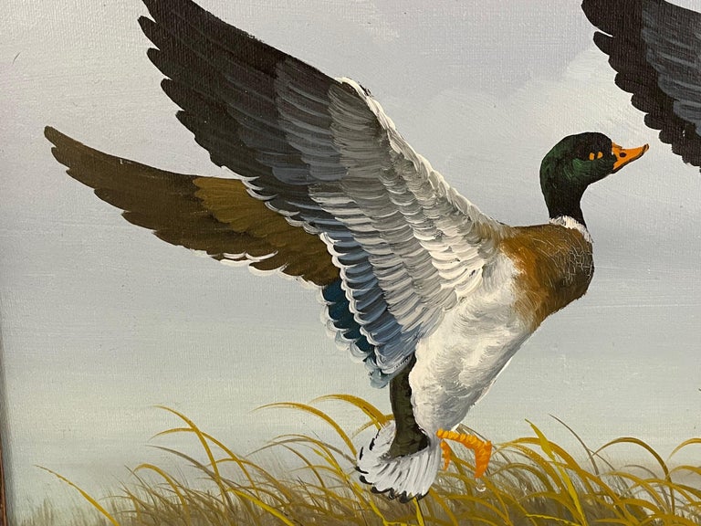 John Cheng Oil Painting Entitled " Quite Flight"