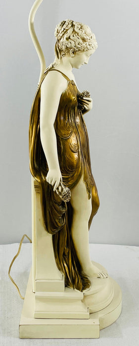Large Art Nouveau Porcelain Female Nymph Sculpture by Granitex
