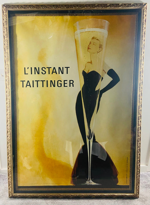French 1980's Publicic Conseil L'instant Taittinger Poster
