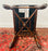 Theodore Alexander Stool or Ottoman Bamboo Base Legs and Leather Seat