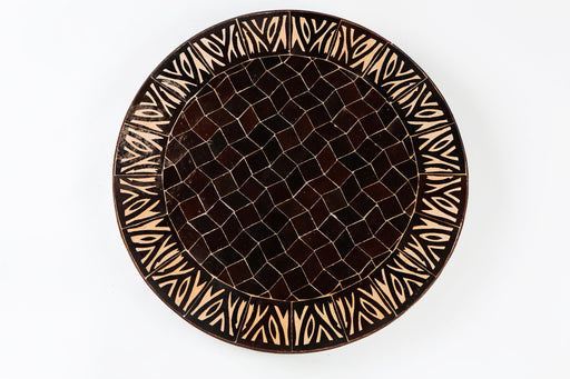 Moroccan Mosaic Brown Tile Bistro Table