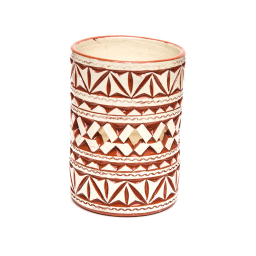 Moroccan White Ceramic Tealight  Cup