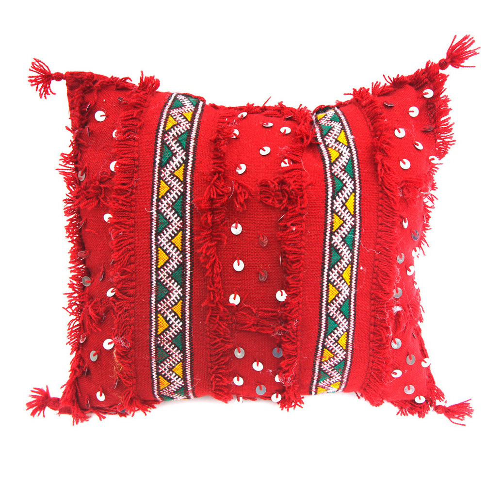 Moroccan Wedding Pillow (Red)